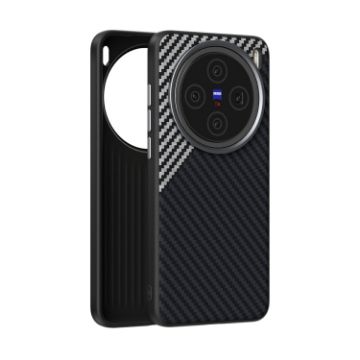 Vivo X200 ABEEL C Carbon Fiber 6D MagSafe Phone Case Black Grey - 1