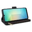 Samsung Galaxy A07 4G/5G Black Leather Wallet Phone Case with Zipper - 6