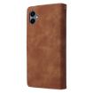 Samsung Galaxy A07 4G/5G Brown Leather Wallet Phone Case with Zipper - 3
