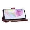 Samsung Galaxy A17 5G Wine Red Leather Wallet Phone Case with Zipper - 6