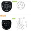 Mini DIN 7 Pin S-Video Cable 0.5m Straight to Elbow Audio/Video - 5