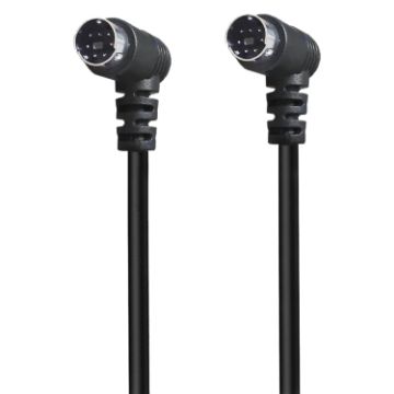Mini DIN 7 Pin S-Video Cable 1.8m Elbow to Elbow Audio/Video - 1