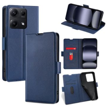 Redmi Note 14S 4G Blue Leather Flip Case - Ultra-thin Voltage Buckle - 1