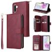 Samsung Galaxy A17 5G Leather Wallet Case, 9-Card Slots, Wine Red - 1