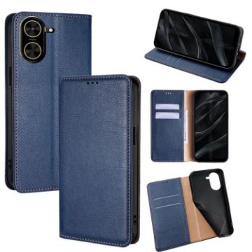 Redmi A5 4G 171.7mm Blue Magnetic Leather Phone Case - 1