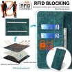 Redmi Note 14S 4G Green RFID Anti-theft Magnetic Leather Case - 6