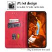 Redmi A5 4G Cow Texture Magnetic Leather Phone Case Red 171.7mm - 2