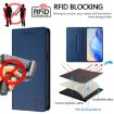Xiaomi 14 Ultra 5G RC01 Dual-Fold Magnetic RFID Leather Case Blue - 5