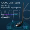 EDUP EP-AX900 900Mbps WiFi 6 Bluetooth 5.3 Dual-Band USB Adapter Black - 3