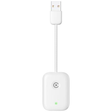 Wireless CarPlay Adapter - USB Interface, Wired to Wireless (White) - 1