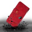 Red Leather Zipper Bag Phone Case for Redmi Note 14S 4G - 6