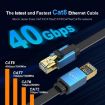1m Cat 8 Ethernet Cable 40Gbps High Speed LAN (Red) - 6