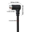 Mini DIN 6 Pin Extension Cable 0.5m Male to Male Elbow - 3