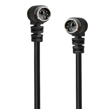 Mini DIN 6 Pin Core Extension Cable 3m Male to Male Elbow - 1