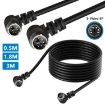 Mini DIN 6 Pin Core Extension Cable 3m Male to Male Elbow - 5