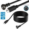 3m Mini DIN 6 Pin Extension Cable, Male Elbow to Male Straight - 5