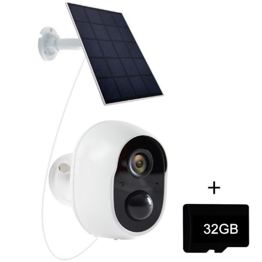 Graffit Home Ultra-HD Solar WiFi Camera, 32GB Memory, US Plug - 1