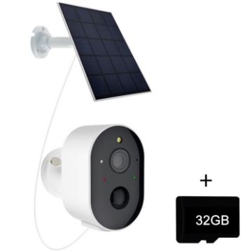3MP Outdoor HD Solar WiFi Camera with 32GB Memory Card (US Plug) - 1