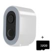 WiFi Tuya Smart HD Battery Camera, EU Plug, 32GB Memory (White) - 1
