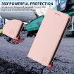 Ulefone Note 14 Pink RFID Leather Phone Case - Dual-Folded Magnetic - 7