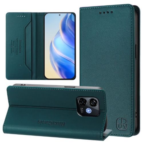 Ulefone Note 16 Pro Dark Green RFID Leather Magnetic Phone Case - 1