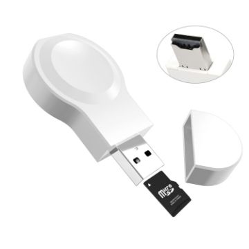 Apple Watch Series A15 Wireless Charger & Card Reader - White - 1