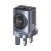 USAMS T67 20W GaN Fast Charger USB/USB-C UK Plug - Gun Color - 1