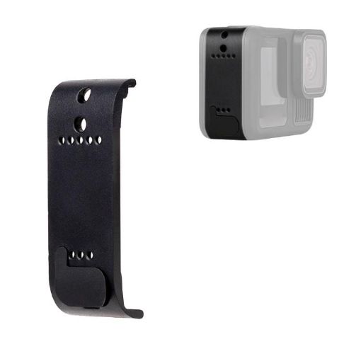 BS Plastic Battery Side Interface Cover with Silicone Plug for GoPro HERO13/12/11/10/9 - 1