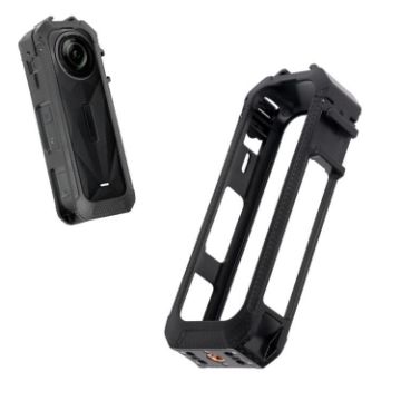 Insta360 X5 Cold Shoe Carbon Fiber Texture Protective Frame (Black) - 1