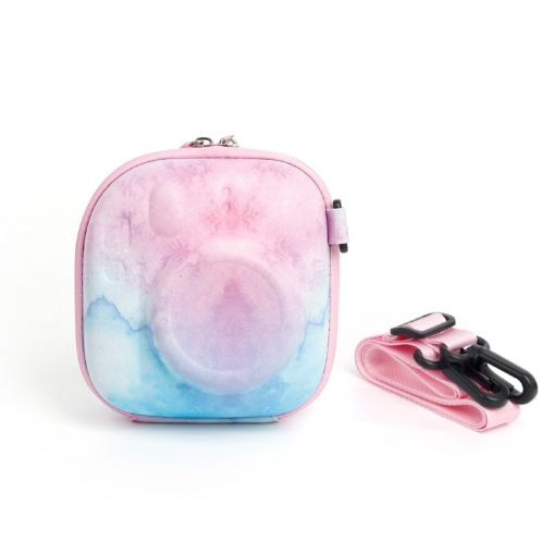 Painted EVA Hard Case for FUJIFILM Instax Mini 7+/8/9/11/12/40 - Blue Pink - 1