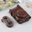 Samsung Galaxy Camera EK-GC100/110/200 Leather Case Bag with Strap - Coffee - 1