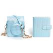 FUJIFILM instax mini 12 Blue Leather Case & Photo Album with Strap - 1
