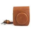 Brown PU Leather Camera Bag for FUJIFILM Instax Mini 90 with Strap - 1