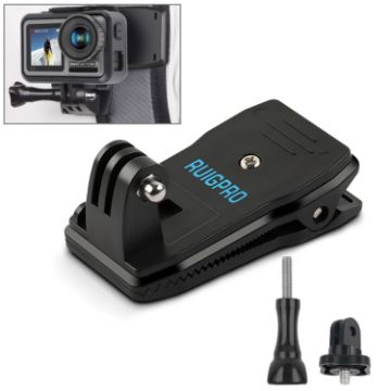 RUIGPRO 360 Rotation Backpack Mount for GoPro, Insta360, DJI Cameras - 1