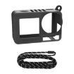 DJI Osmo Action 5 Pro Silicone Protective Case with Lanyard - Black - 1