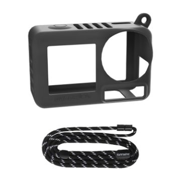 DJI Osmo Action 5 Pro Silicone Protective Case with Lanyard - Black - 1
