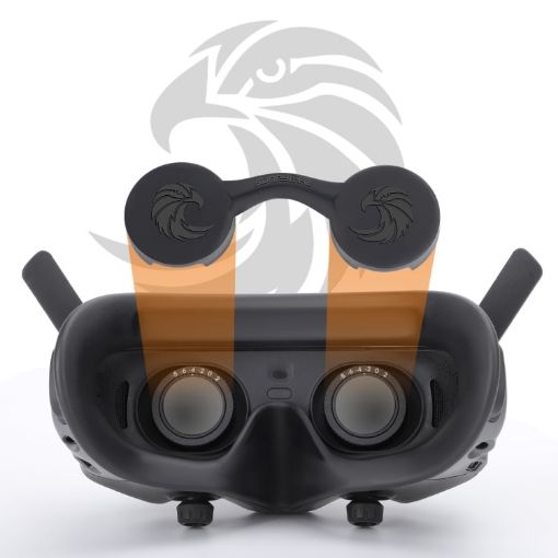 DJI Goggles 2/3 Lens Cover Dust-proof VR Silicone Protector (Black) - 1
