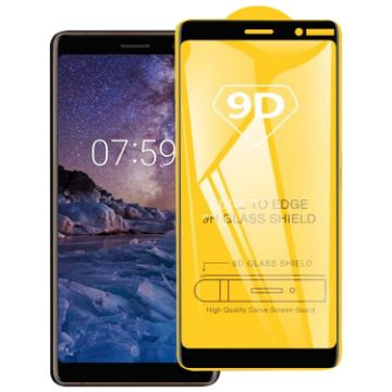 9D Full Glue Tempered Glass Screen Protector for Nokia 7.1 - 1
