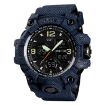 SKMEI 1155B Men's Waterproof Sports Watch, Large Dial, Denim Blue - 1