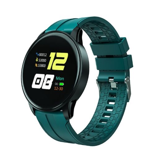 B7 Smart Watch 0.96" Color Screen, Sleep/Heart Rate/Blood Pressure Monitor Green - 1
