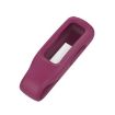 Fitbit Inspire 2 Wine Red Silicone Clip Case Cover Steel Sheet - 2