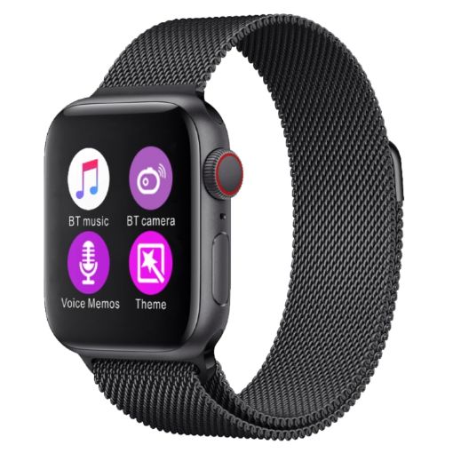 H55Pro Smart Bluetooth Watch, 1.4" TFT, Sleep/Heart Rate/BP Monitor, Steel Strap - 1