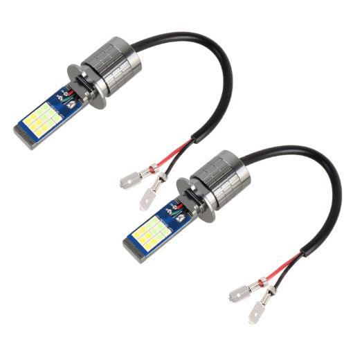 H3 2PCS DC12-24V Fog Lights 24LEDs SMD-3030 White & Ice Blue - 1