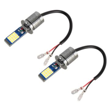 H3 2 PCS DC12-24V Car Fog Lights 24LEDs SMD-3030 White Light - 1