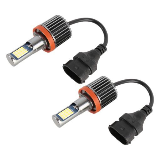 H11 Car Fog Lights 24LEDs SMD-3030 DC12-24V 10.5W White Light 2PCS - 1