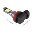 H11/H8 Car Fog Lights 2PCS 24LEDs SMD-3030 White/Lime DC12-24V 8.6W - 3
