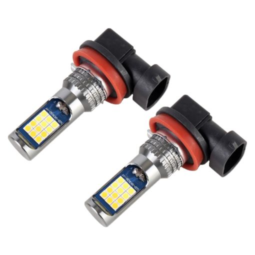 H11/H8 Car Fog Lights 2PCS 24LEDs SMD-3030 White/Gold DC12-24V 8.6W - 1