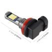 H11/H8 Car Fog Lights 2PCS 24LEDs SMD-3030 White/Gold DC12-24V 8.6W - 3