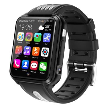 H1 1.54" Dual Camera Smartwatch, SIM/GPS/Temp, Black Grey - 1
