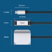 HW-6002 Type-C/USB-C to HDMI + VGA Adapter Converter (Grey) - 2
